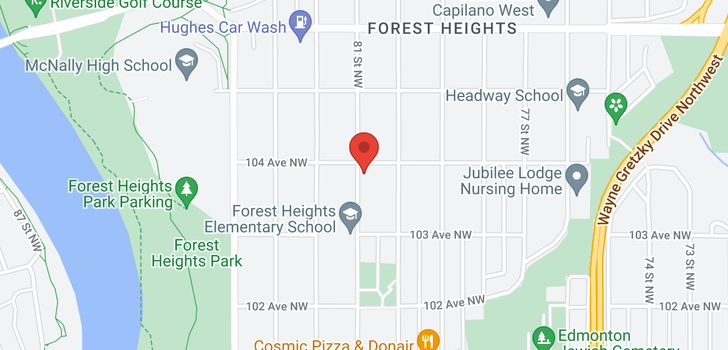 map of 10343 81 ST NW NW